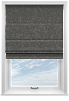 Oleander, Charcoal - Roman Blind